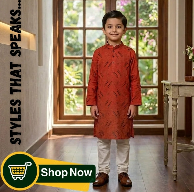 Baby Boys Kurta Pajama Set - 2 Piece Traditional Dress Pakistan