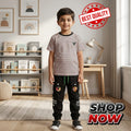 Classic Casual Co-ord Set – Short Sleeve T-Shirt & Cargo Trousers
