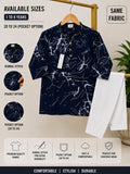 Baby Boys Marble Print Soft Cotton Kurta Pajama